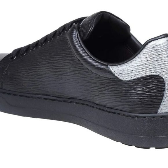 Salvatore Ferragamo Gancini-Logo Printed Lace-Up Sneakers Men\'s Black 12 $660. main image 3